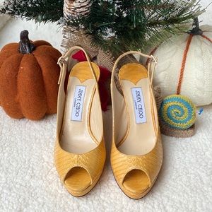 Jimmy Choo Snakeskin Nova Slingback